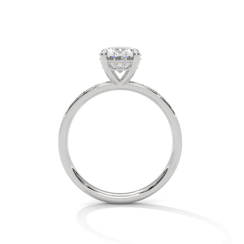 Load image 1 in gallery view. oval-14k white gold|oval-18k white gold|oval-platinum