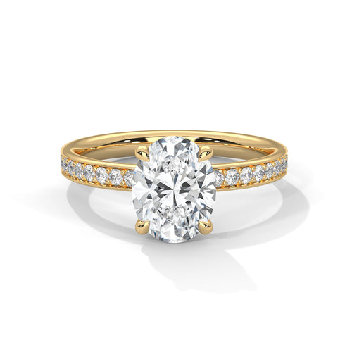 Load image 1 in gallery view. oval-14k yellow gold|oval-18k yellow gold