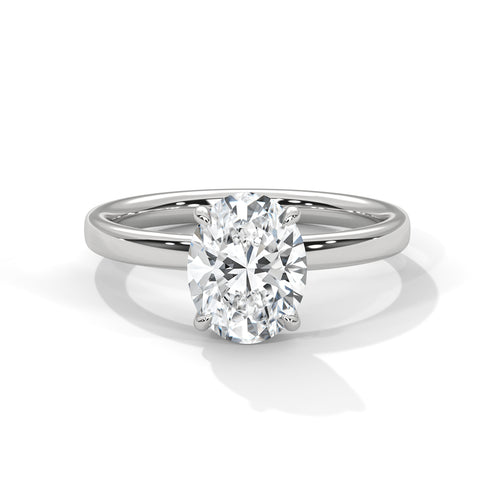 Load image 1 in gallery view. oval-14k white gold|oval-18k white gold|oval-platinum