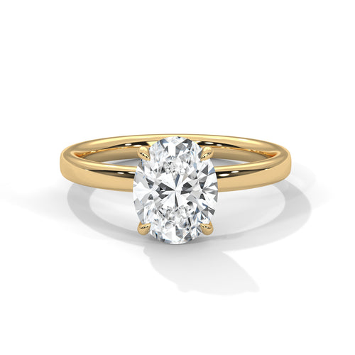 Load image 1 in gallery view. oval-14k yellow gold|oval-18k yellow gold