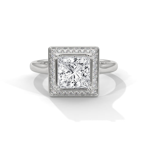 Load image 1 in gallery view. princess-14k white gold|princess-18k white gold|princess-platinum