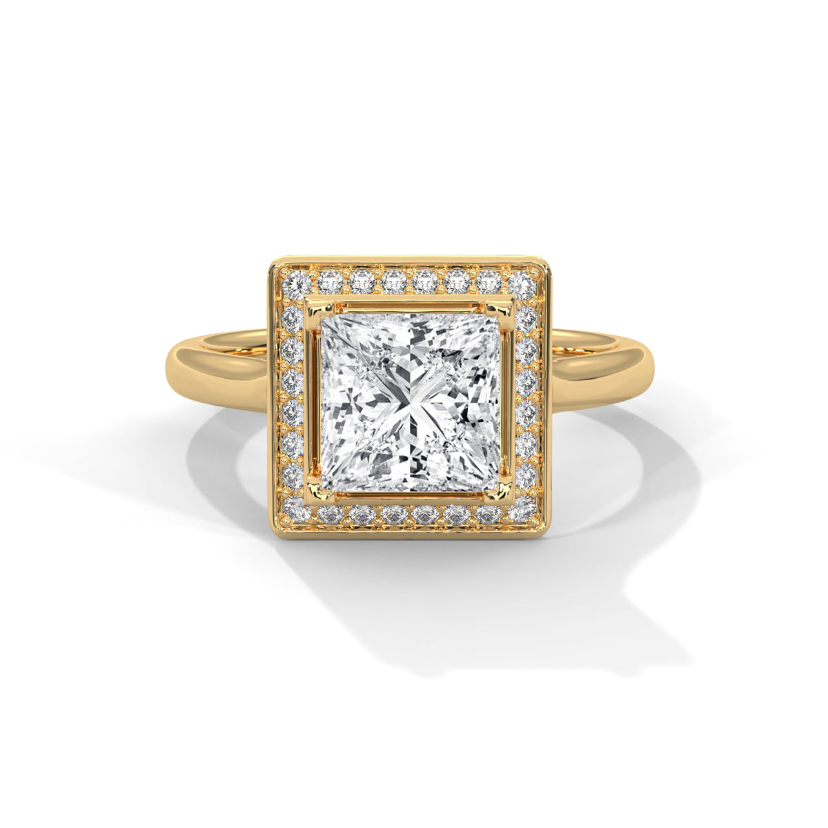 princess-14k yellow gold|princess-18k yellow gold