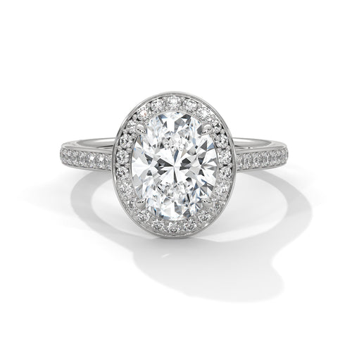 Load image 1 in gallery view. oval-14k white gold|oval-18k white gold|oval-platinum