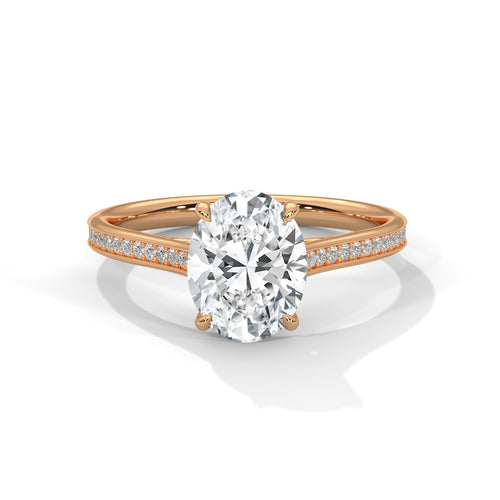 Load image 1 in gallery view. oval-14k rose gold|oval-18k rose gold