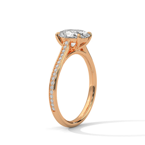 Load image 1 in gallery view. oval-14k rose gold|oval-18k rose gold
