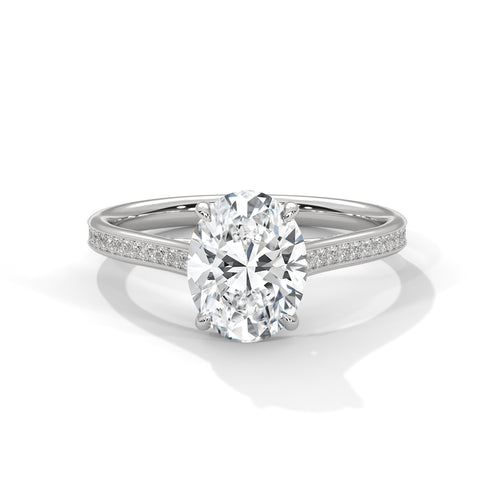Load image 1 in gallery view. oval-14k white gold|oval-18k white gold|oval-platinum