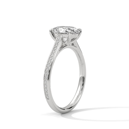 Load image 1 in gallery view. oval-14k white gold|oval-18k white gold|oval-platinum