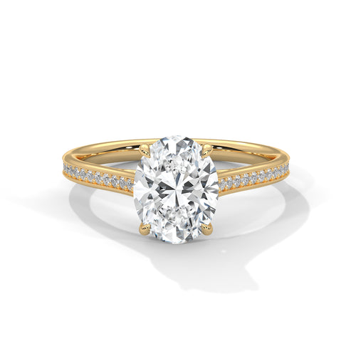 Load image 1 in gallery view. oval-14k yellow gold|oval-18k yellow gold