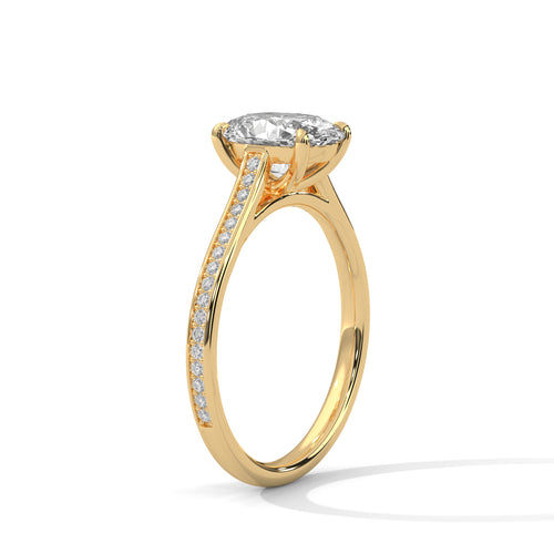 Load image 1 in gallery view. oval-14k yellow gold|oval-18k yellow gold