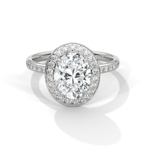 Load image 1 in gallery view. oval-14k white gold|oval-18k white gold|oval-platinum