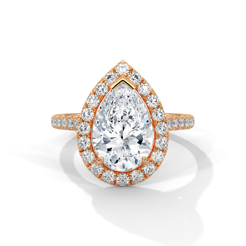 Load image 1 in gallery view. pear-14k rose gold|pear-18k rose gold