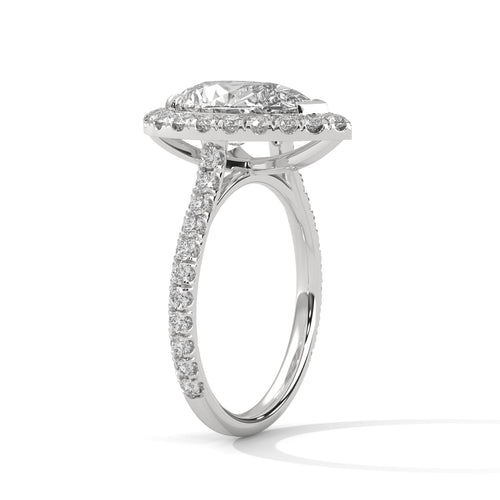 Load image 1 in gallery view. pear-14k white gold|pear-18k white gold|pear-platinum