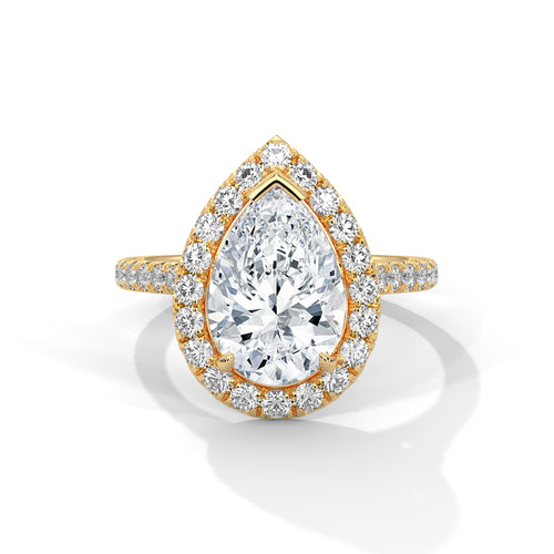 Load image 1 in gallery view. pear-14k yellow gold|pear-18k yellow gold