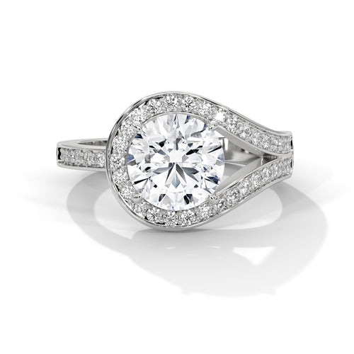Load image 1 in gallery view. round-14k white gold|round-18k white gold|round-platinum