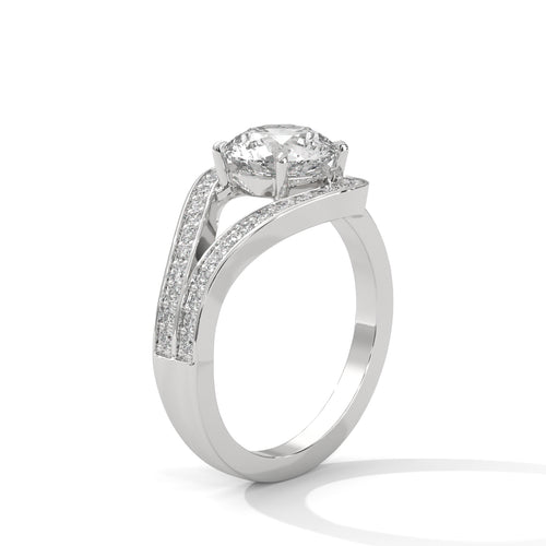 Load image 1 in gallery view. round-14k white gold|round-18k white gold|round-platinum