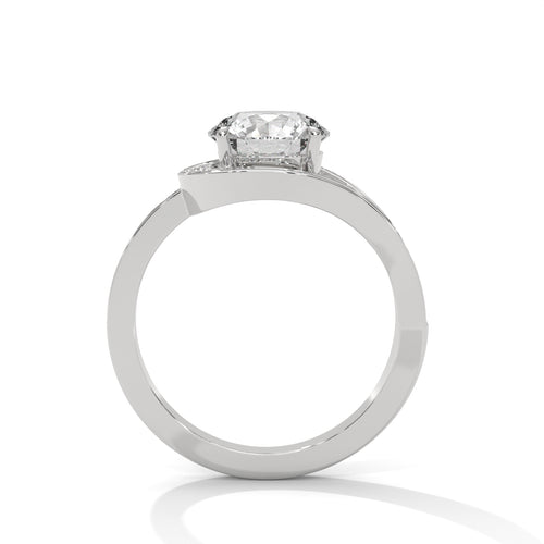 Load image 1 in gallery view. round-14k white gold|round-18k white gold|round-platinum