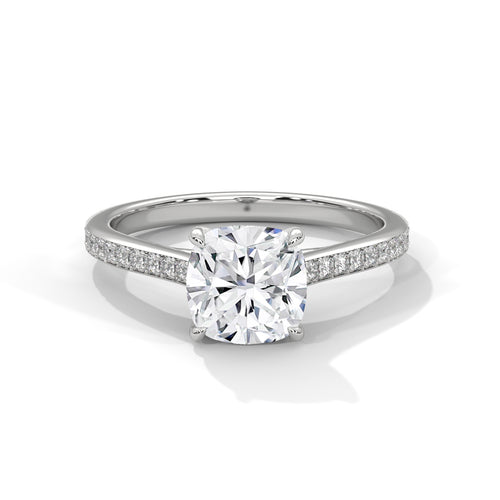 Load image 1 in gallery view. cushion-14k white gold|cushion-18k white gold|cushion-platinum