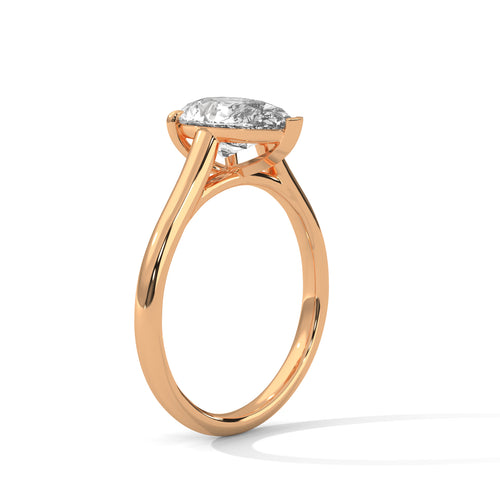 Load image 1 in gallery view. pear-14k rose gold|pear-18k rose gold