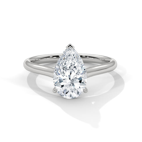 Load image 1 in gallery view. pear-14k white gold|pear-18k white gold|pear-platinum