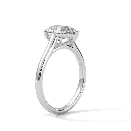 Load image 1 in gallery view. pear-14k white gold|pear-18k white gold|pear-platinum