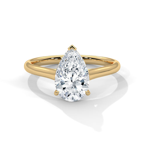 Load image 1 in gallery view. pear-14k yellow gold|pear-18k yellow gold
