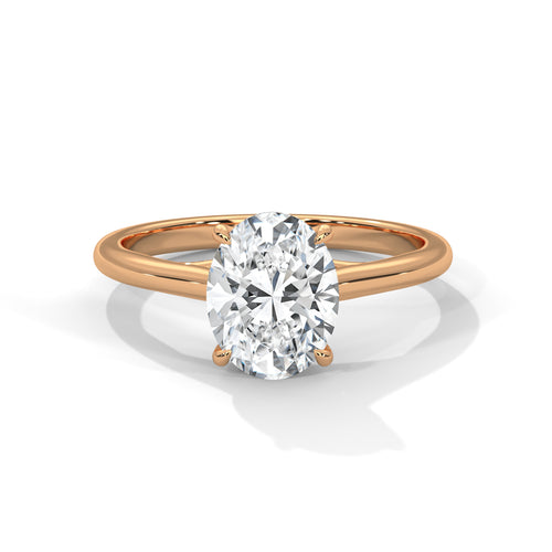 Load image 1 in gallery view. oval-14k rose gold|oval-18k rose gold