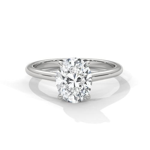 Load image 1 in gallery view. oval-14k white gold|oval-18k white gold|oval-platinum