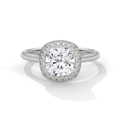 Load image 1 in gallery view. cushion-14k white gold|cushion-18k white gold|cushion-platinum