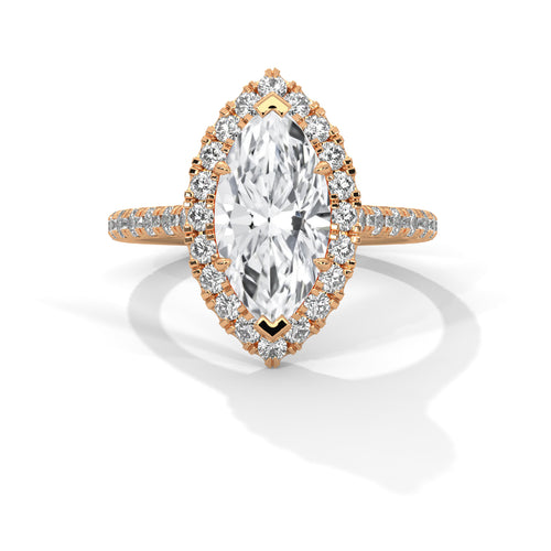Load image 1 in gallery view. marquise-14k rose gold|marquise-18k rose gold