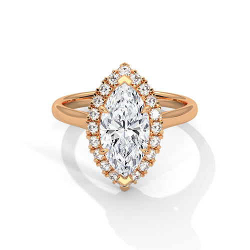 Load image 1 in gallery view. marquise-14k rose gold|marquise-18k rose gold