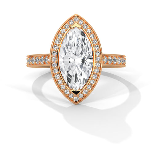 Load image 1 in gallery view. marquise-14k rose gold|marquise-18k rose gold
