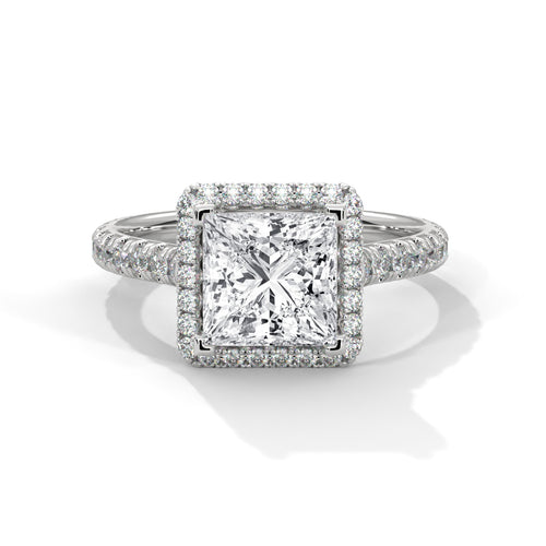 Load image 1 in gallery view. princess-14k white gold|princess-18k white gold|princess-platinum