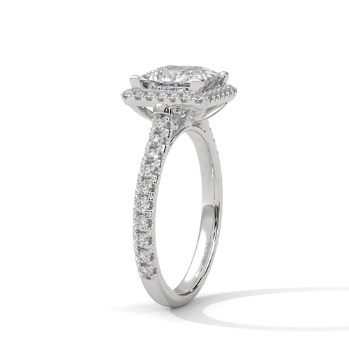 Load image 1 in gallery view. princess-14k white gold|princess-18k white gold|princess-platinum