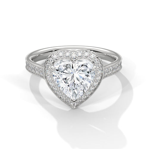 Load image 1 in gallery view. heart-14k white gold|heart-18k white gold|heart-platinum