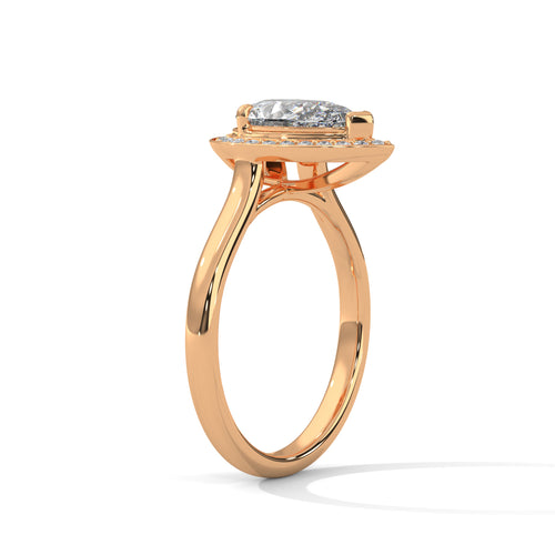Load image 1 in gallery view. pear-14k rose gold|pear-18k rose gold