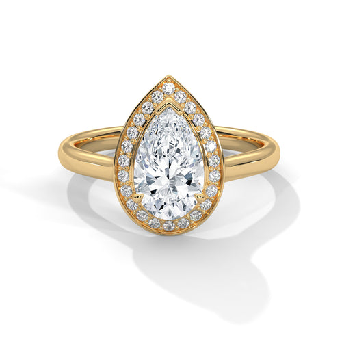 Load image 1 in gallery view. pear-14k yellow gold|pear-18k yellow gold