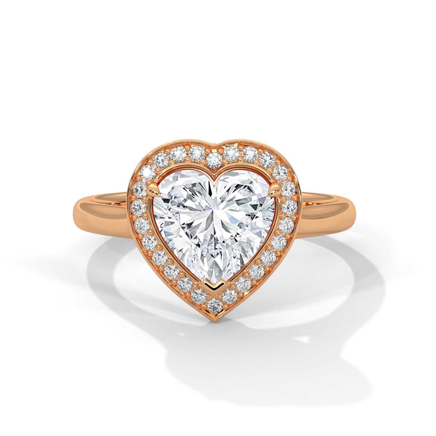 heart-14k rose gold|heart-18k rose gold