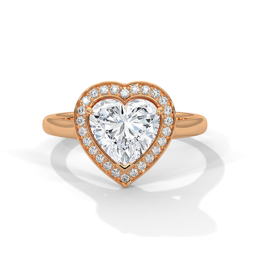 Load image 1 in gallery view. heart-14k rose gold|heart-18k rose gold