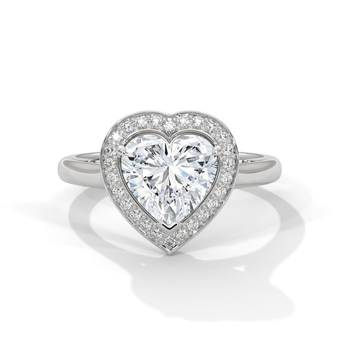 Load image 1 in gallery view. heart-14k white gold|heart-18k white gold|heart-platinum