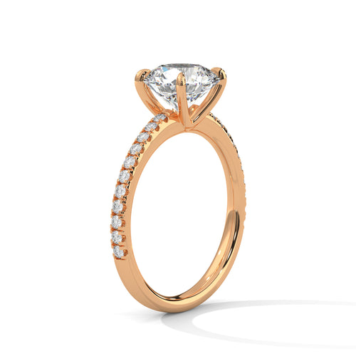 Load image 1 in gallery view. round-14k rose gold|round-18k rose gold