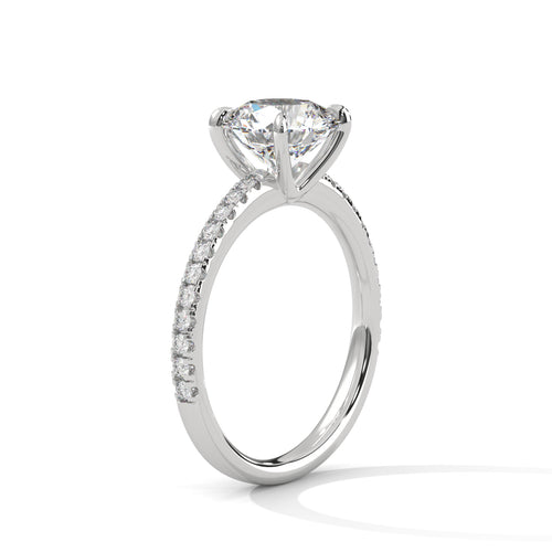 Load image 1 in gallery view. round-14k white gold|round-18k white gold|round-platinum