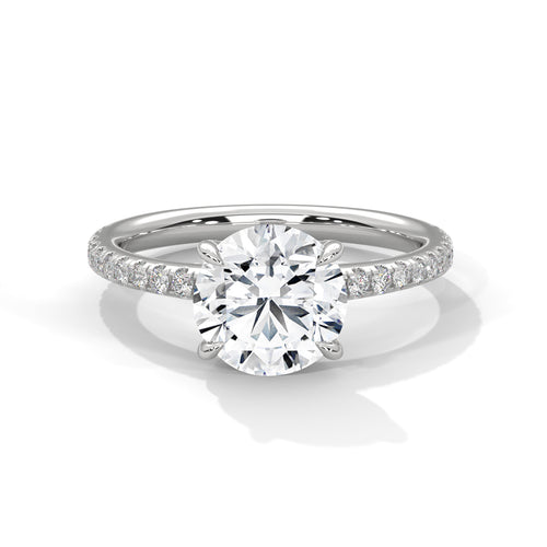 Load image 1 in gallery view. round-14k white gold|round-18k white gold|round-platinum