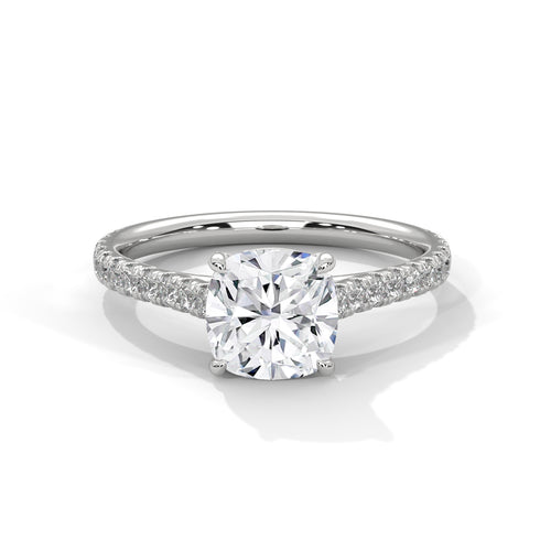 Load image 1 in gallery view. cushion-14k white gold|cushion-18k white gold|cushion-platinum