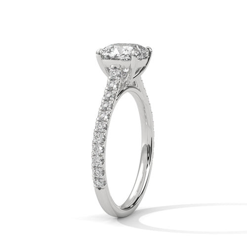 Load image 1 in gallery view. cushion-14k white gold|cushion-18k white gold|cushion-platinum