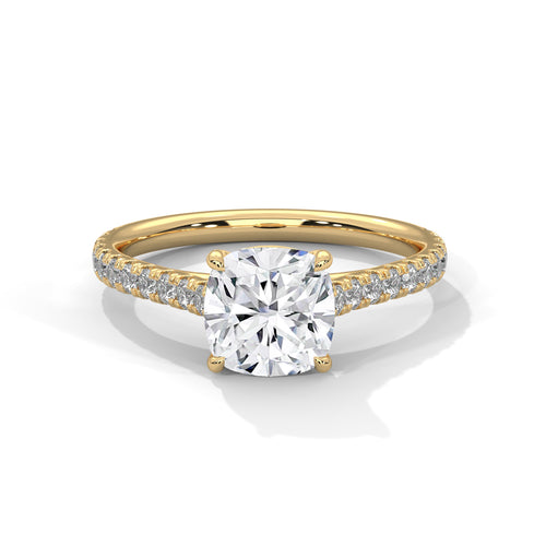 Load image 1 in gallery view. cushion-14k yellow gold|cushion-18k yellow gold
