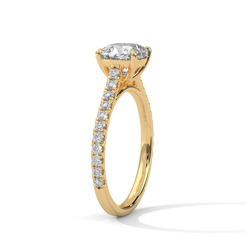 Load image 1 in gallery view. cushion-14k yellow gold|cushion-18k yellow gold