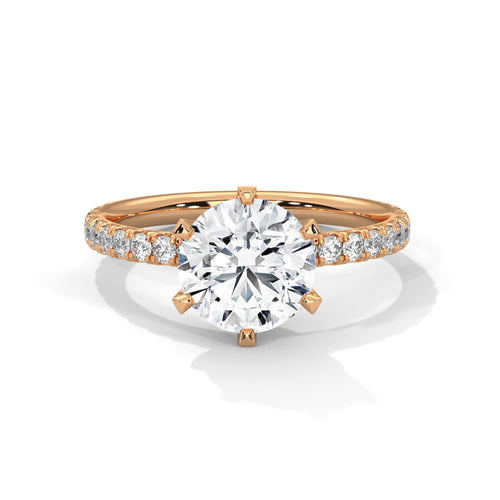 Load image 1 in gallery view. round-14k rose gold|round-18k rose gold