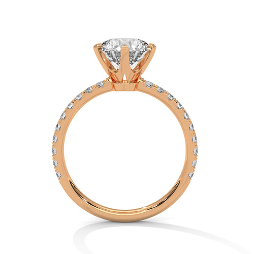 Load image 1 in gallery view. round-14k rose gold|round-18k rose gold