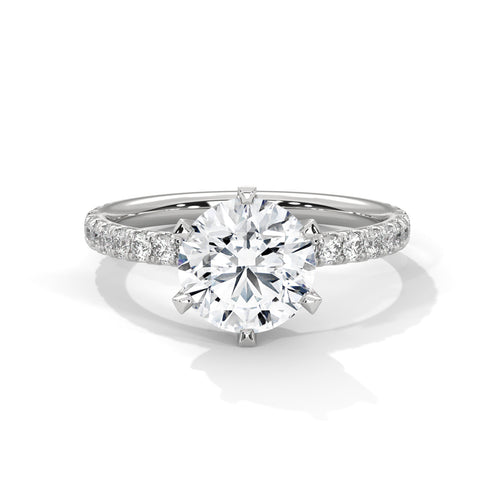Load image 1 in gallery view. round-14k white gold|round-18k white gold|round-platinum