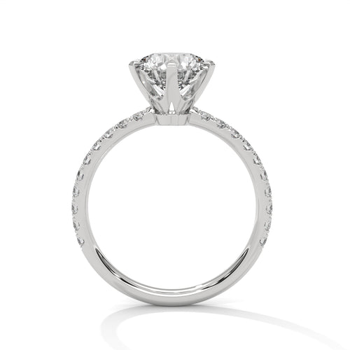 Load image 1 in gallery view. round-14k white gold|round-18k white gold|round-platinum